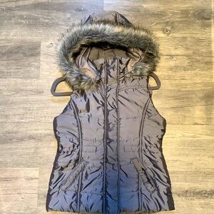 Gray puffer vest